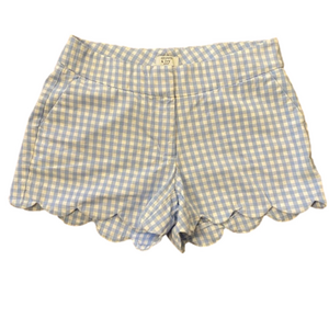 Crown & Ivy Shelby plaid scalloped shorts Size 4P EUC